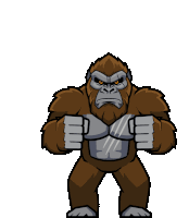 Gif animé King Kong en colère